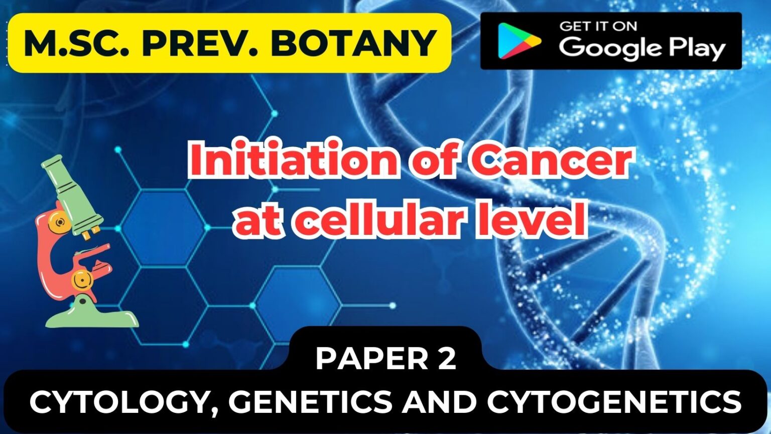 Initiation of Cancer at cellular level